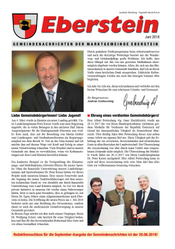 Cover Gemeindezeitung Juni 2018